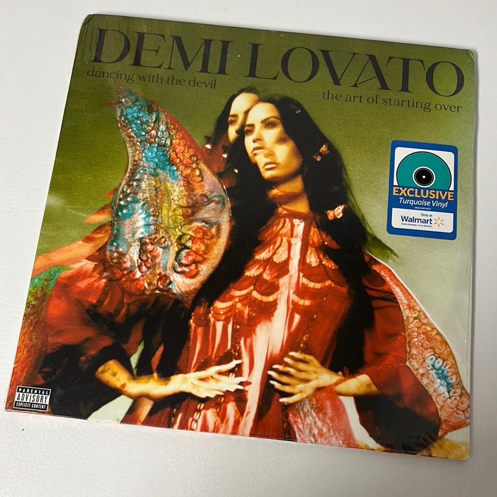 NIP Demi Lovato Exclusive Turquoise Vinyl Record dancing with the devil the art